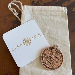 Lara Jaye Biofield Resonator rose gold copper pendant