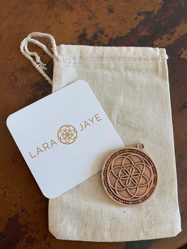 Lara Jaye Biofield Resonator rose gold copper pendant