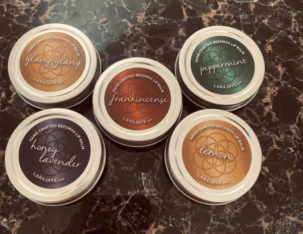 all lara jaye organic lip balms